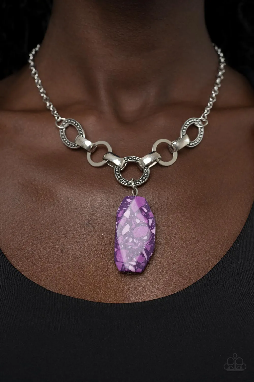 Paparazzi Mystical Mineral - Purple Short Necklace