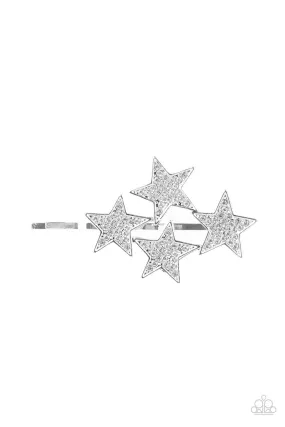 Paparazzi Stellar Celebration - White Star Hair Clip