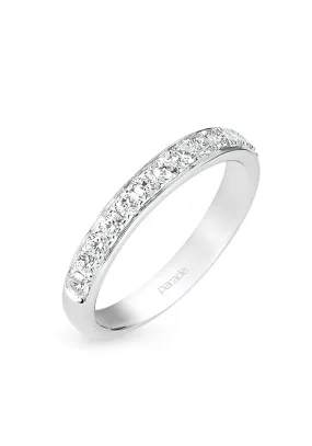 Parade Design 18K White Gold Round Diamond Half Band