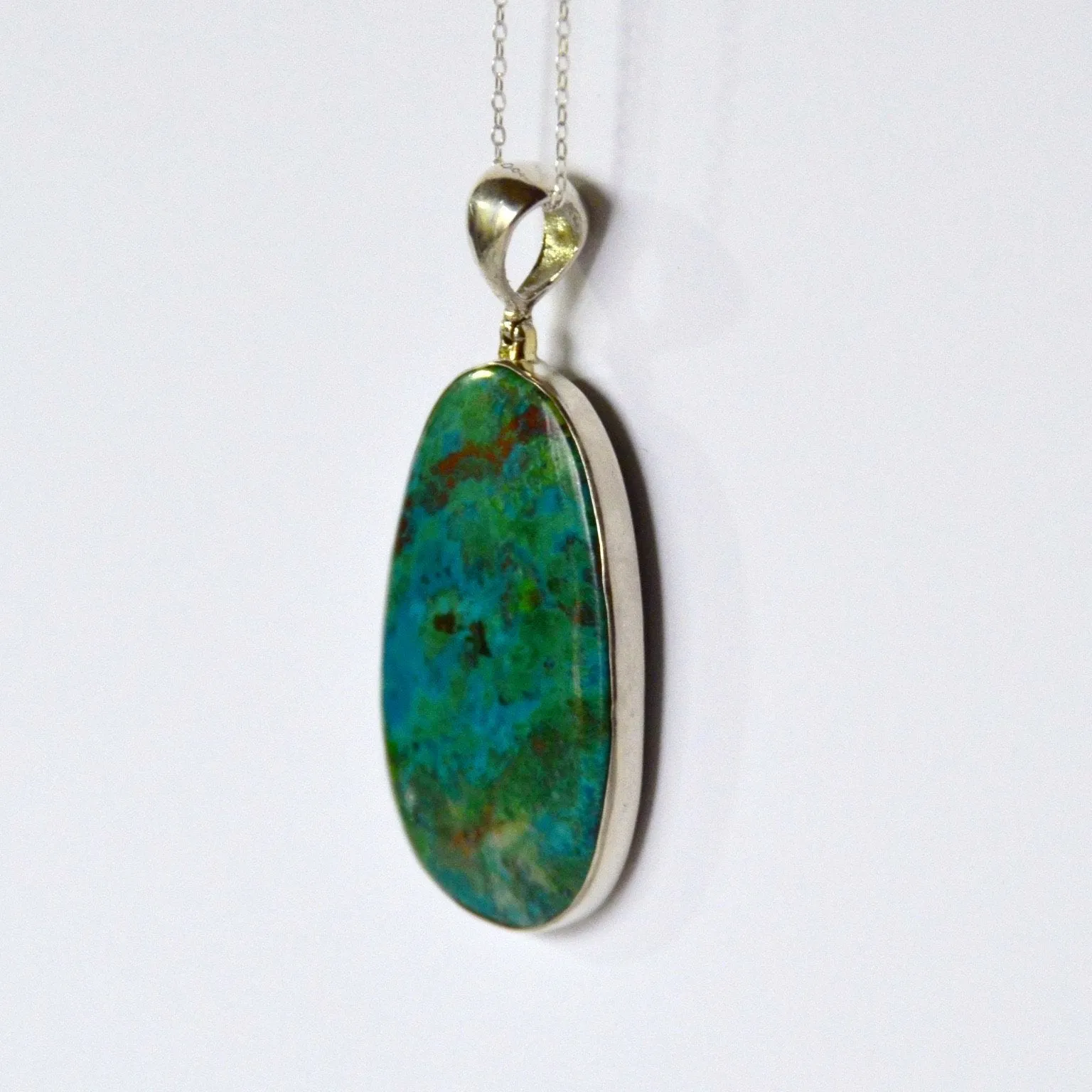 Peacock Chrysocolla Pendant