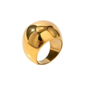 POPPY TITANIUM STEEL LARGE BALL RING