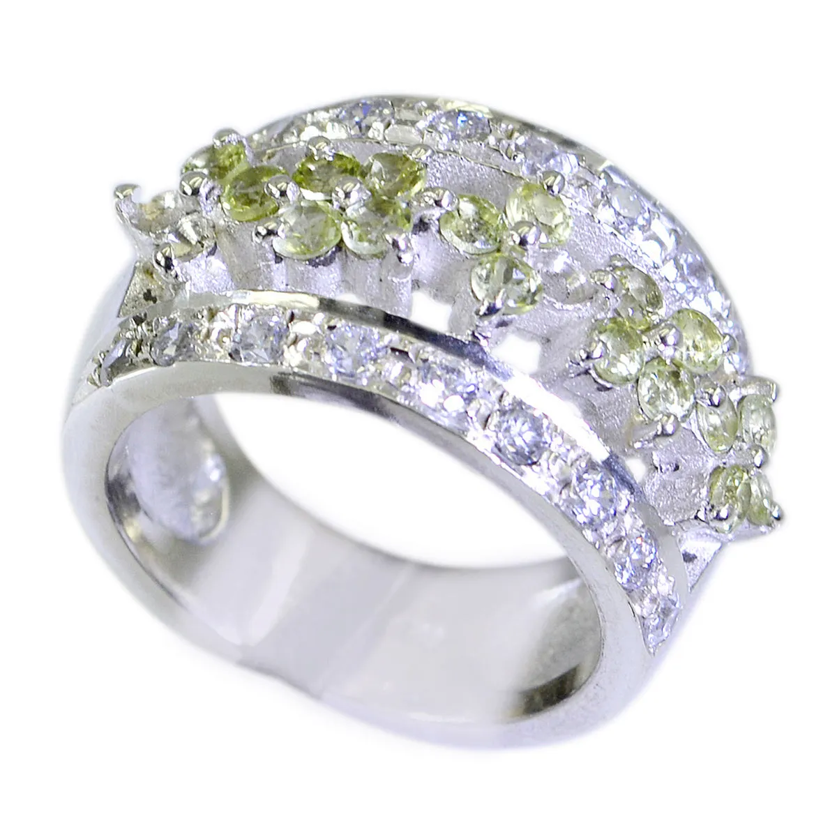 Riyo Cute Gemstone Peridot 925 Sterling Silver Rings Gemstone S