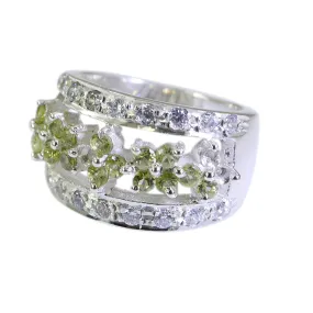 Riyo Cute Gemstone Peridot 925 Sterling Silver Rings Gemstone S