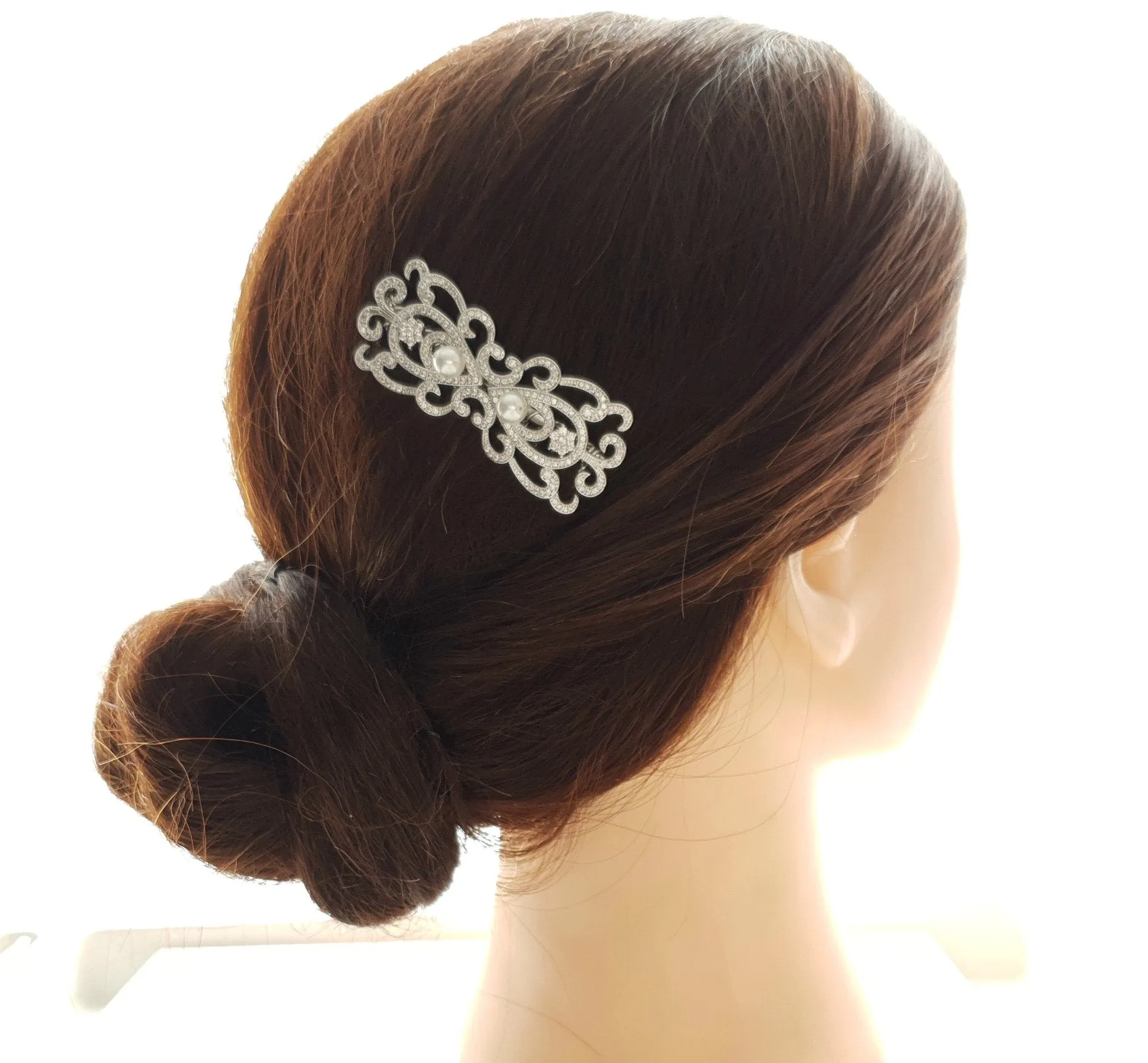 Rose Gold Vintage Bridal Hair Comb-Arletty