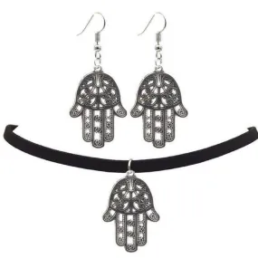 Rule Your Mind Hamsa Choker Necklace Set