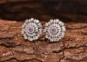 SAQAFAT FLOWER EARRING (925 Sterling Silver)