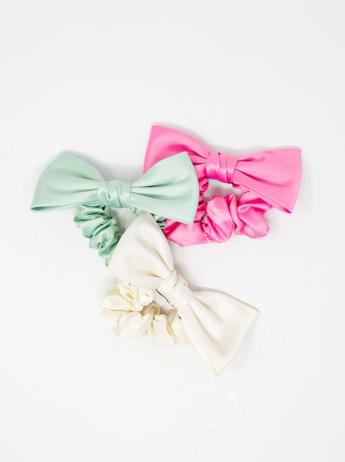 Satin Bow Tie Scrunchie