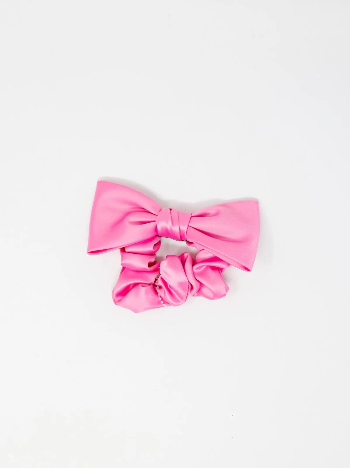 Satin Bow Tie Scrunchie