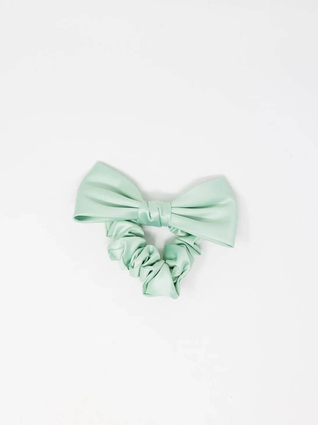 Satin Bow Tie Scrunchie