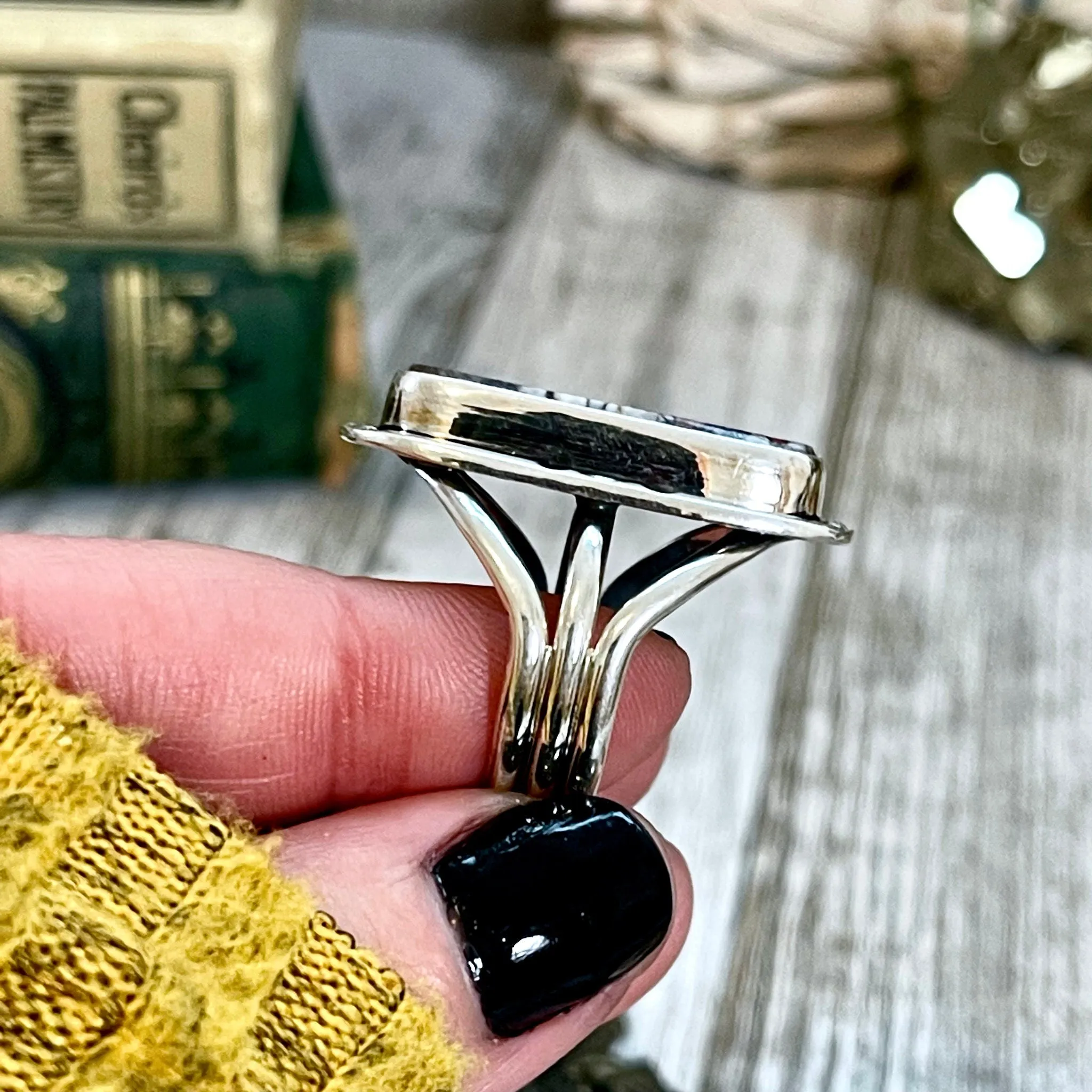 Size 9 Stunning Wild Horse Statement Ring Set in Thick Sterling Silver / Curated by FOXLARK Collection