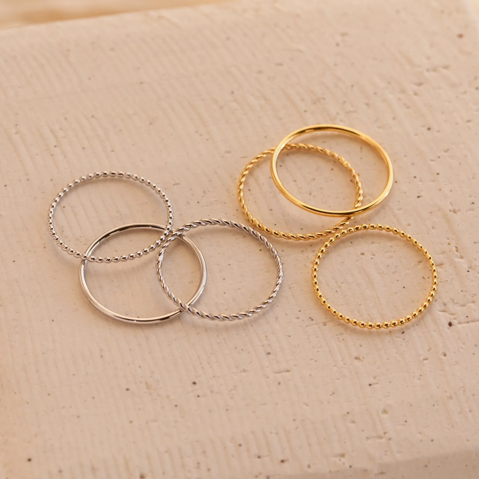 Skinny Stacking Rings Set