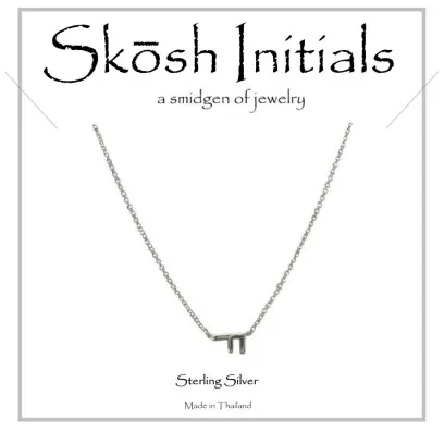 Skosh Sideways Initial Necklace-Silver