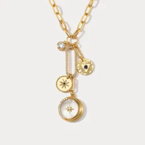 Star Moon Diamond Necklace