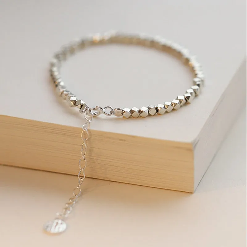 Sterling Silver Geometric Bracelet