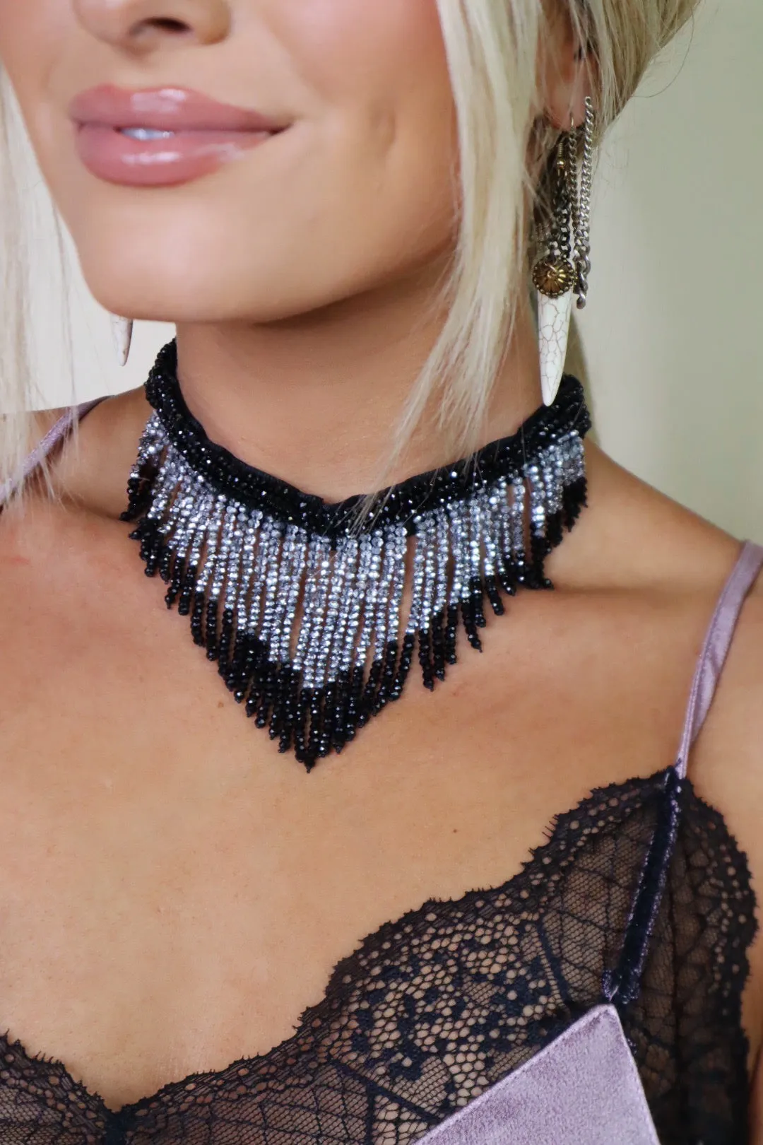 Striker Crystal Choker Necklace