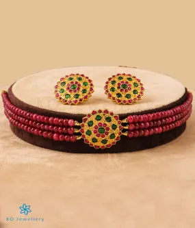 The Athiya Silver Jadau Ruby Choker Necklace Set