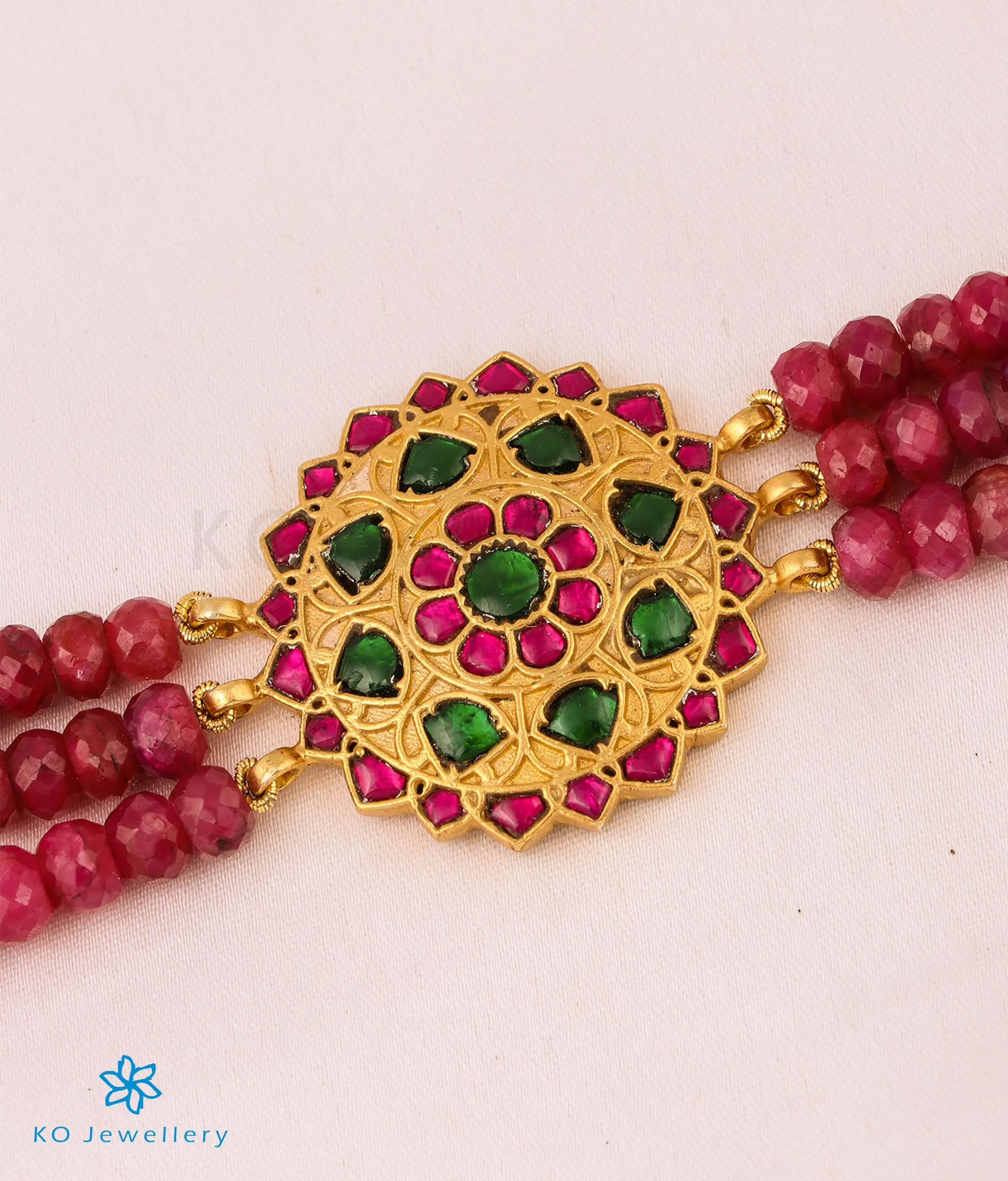 The Athiya Silver Jadau Ruby Choker Necklace Set