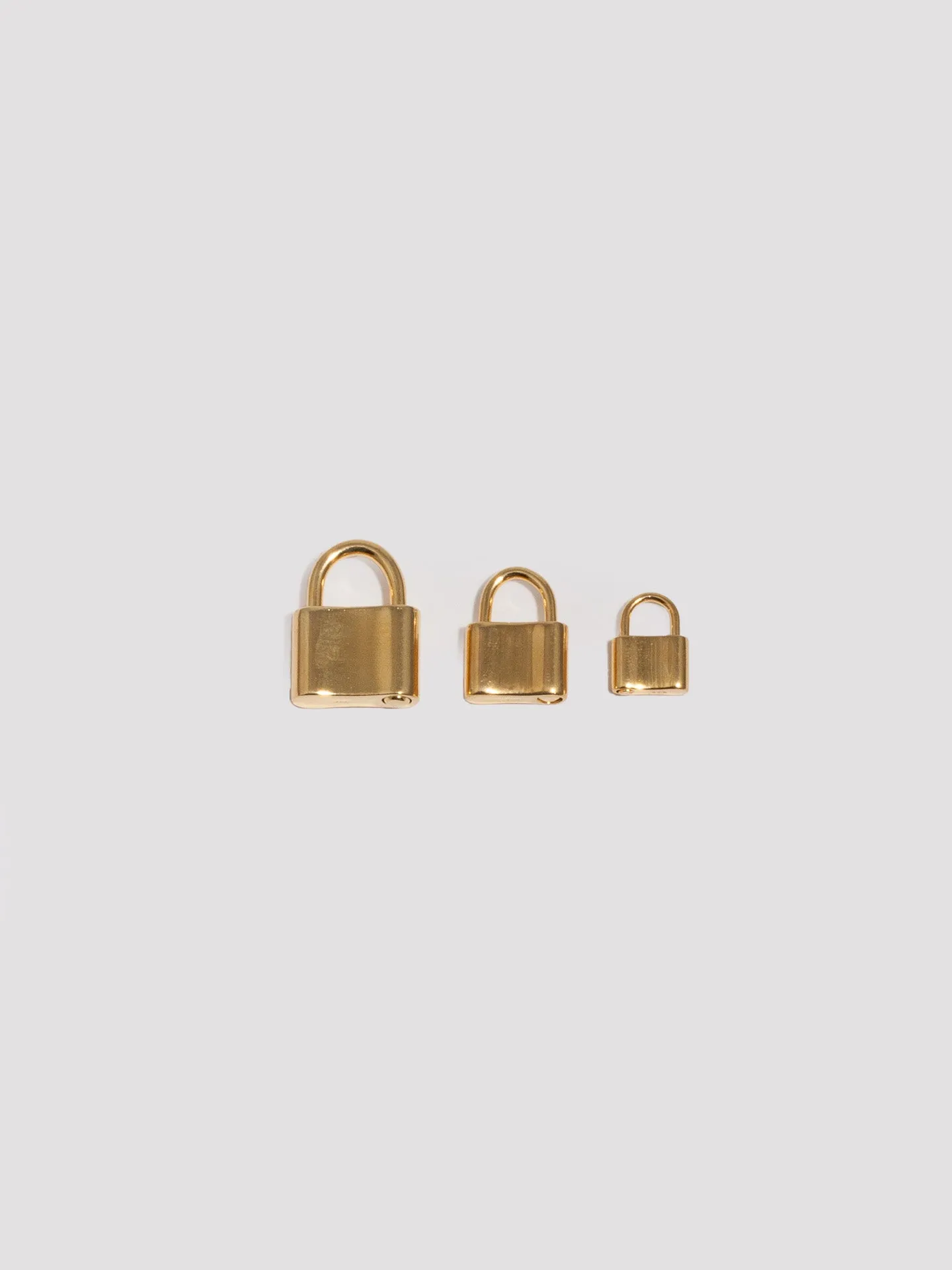 Vermeil Clip-On Padlock Pendant