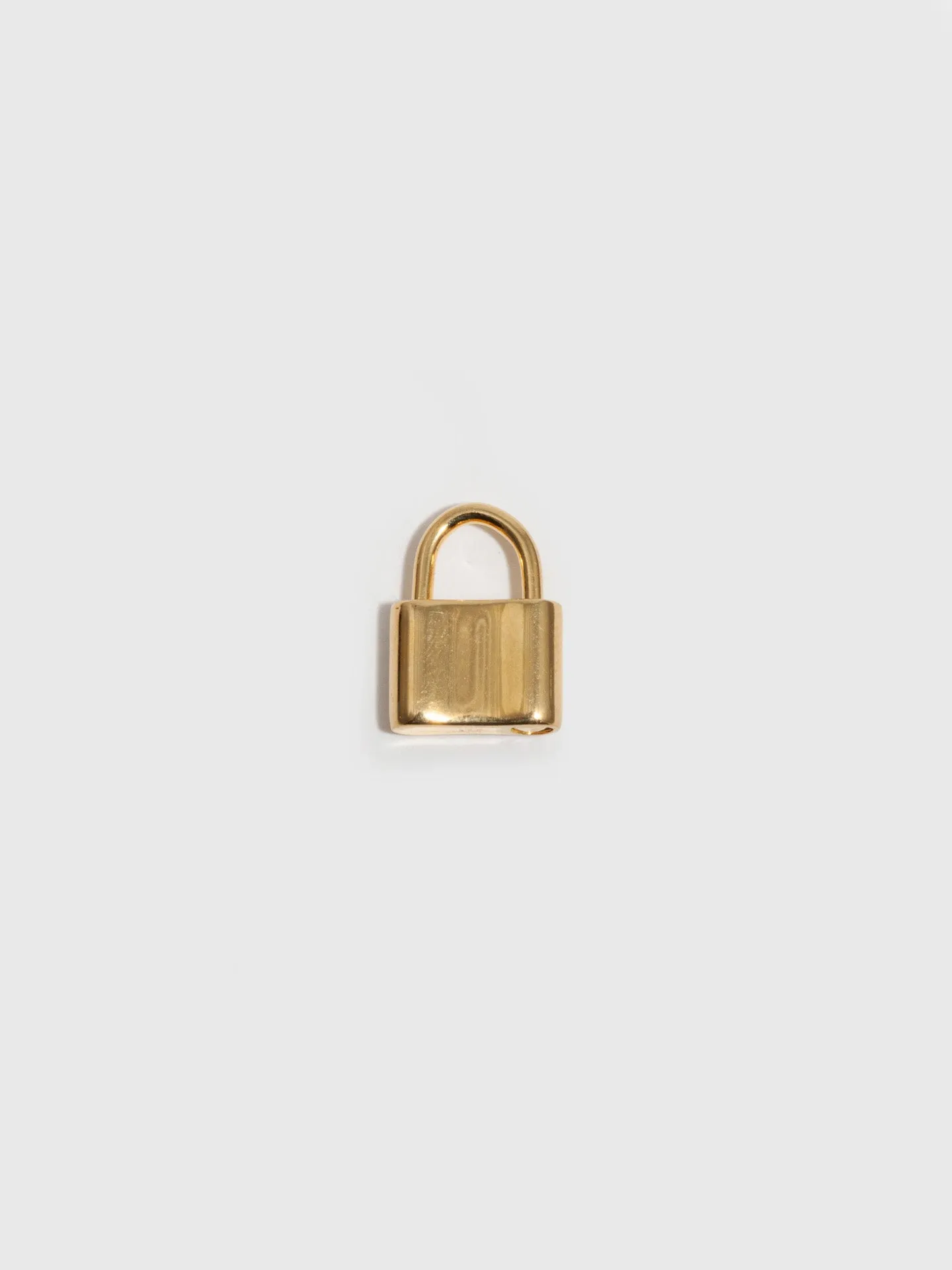 Vermeil Clip-On Padlock Pendant