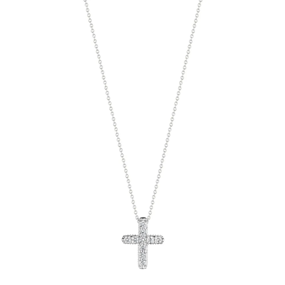 Verragio 18k Small Diamond Cross Pendant