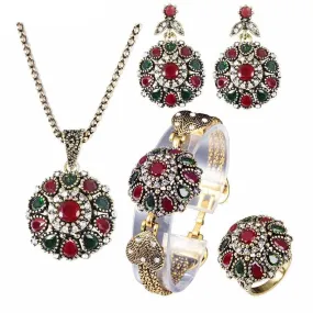 Vintage Rhinestone Bridal Bohemian Jewelry Set