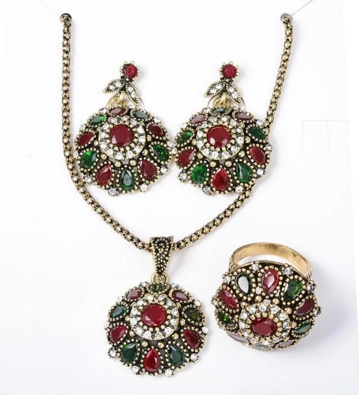 Vintage Rhinestone Bridal Bohemian Jewelry Set