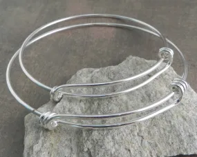 Wire Wrap Slider Silver Bracelet