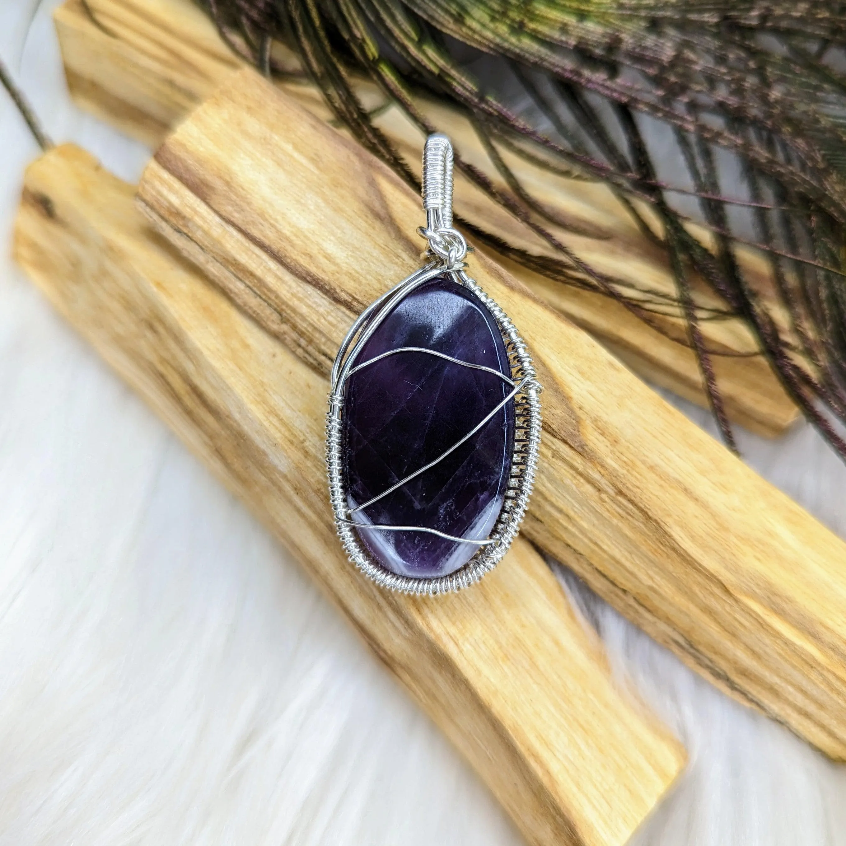 Wire Wrapped Amethyst ~ Gorgeous and Simple~ Uplifting Energy