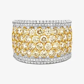 Yellow & White Diamond Statement Ring