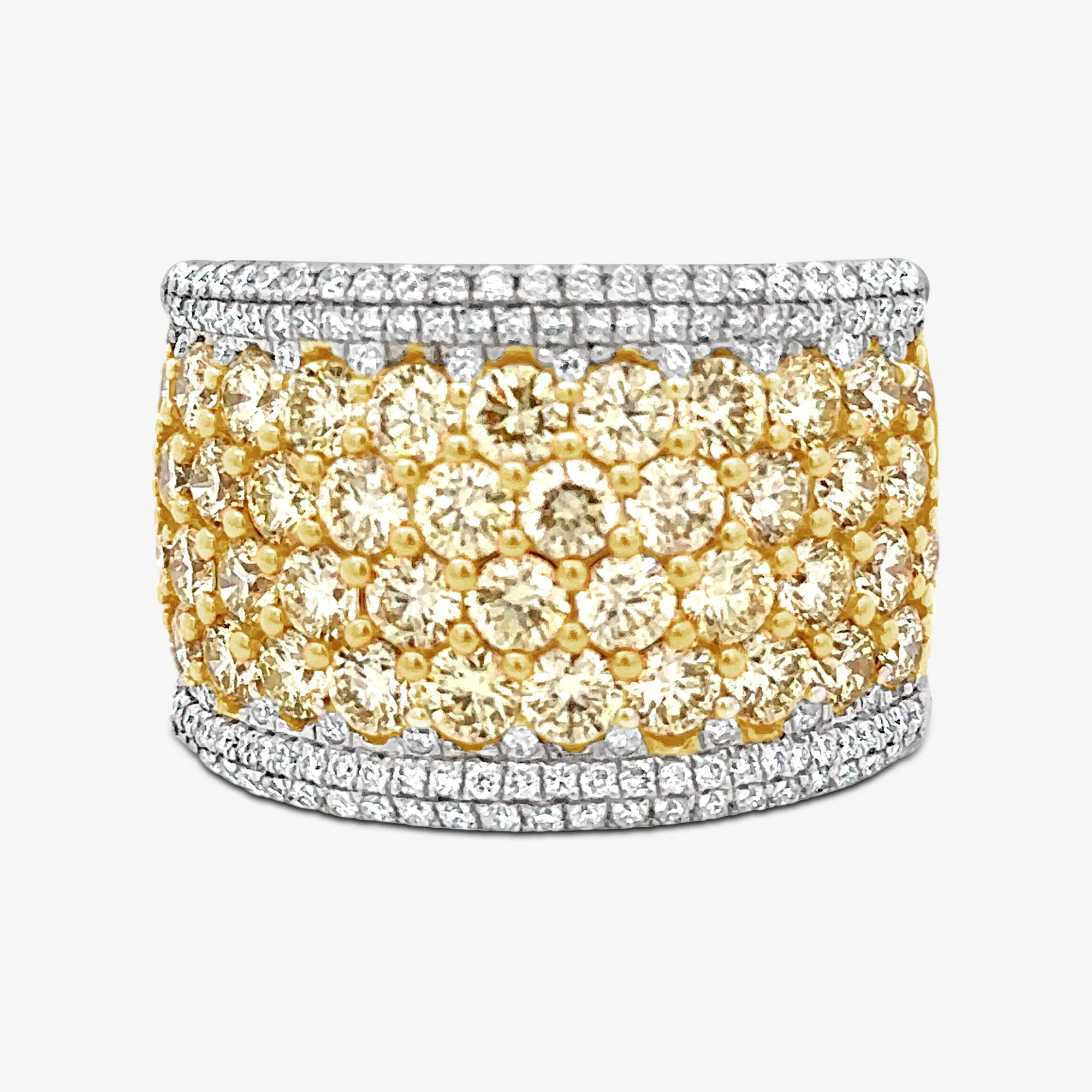 Yellow & White Diamond Statement Ring