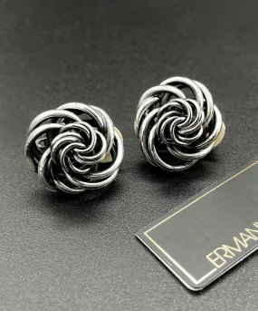 【アイルランド輸入】ヴィンテージ ERMANI BULATTI イヤリング/Vintage ERMANI BULATTI Clip On Earrings